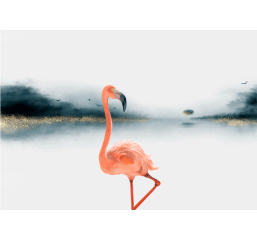 Fotomurale animali posa elegante di fenicottero - TenStickers