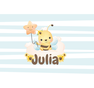 Fotomurale per neonato personaggio ape carina - TenStickers