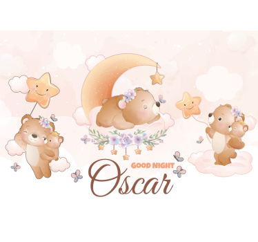 Fotomurale per neonato collezione orso sonnolento - TenStickers