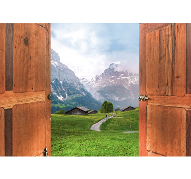 Fotomurale paesaggi vista montagna apertura - TenStickers