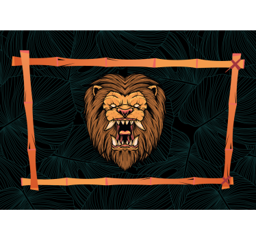 Fotomurali leone opera d'arte maestosa - TenStickers