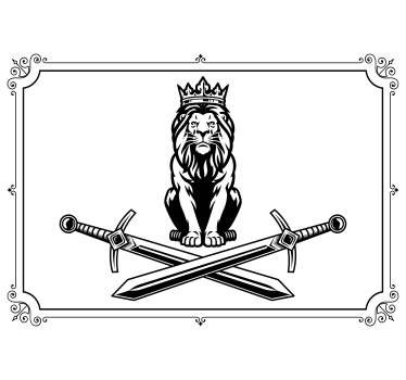 Fotomurali leone icona leone maestoso - TenStickers