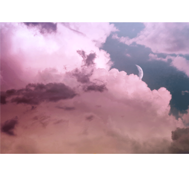Fotomurale cielo cielo nuvoloso illuminato dalla luna - TenStickers