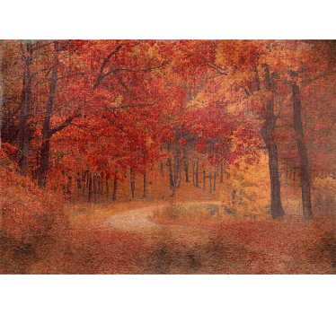 Fotomurali natura sentiero autunnale rustico - TenStickers