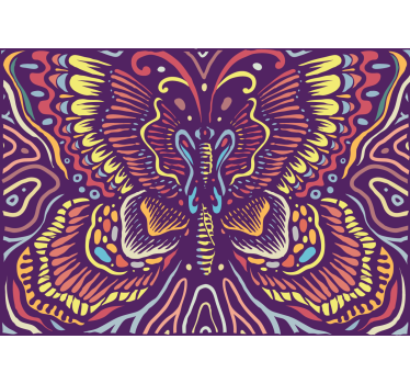 Fotomurale animali arte farfalla colorata - TenStickers