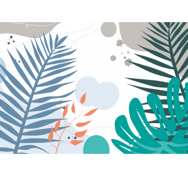 Fotomurali natura motivi di foglie stilizzati - TenStickers