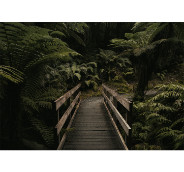Fotomurale foresta sentiero di legno - TenStickers