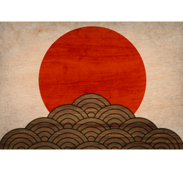 Fotomurale animali onde del sole rosso - TenStickers
