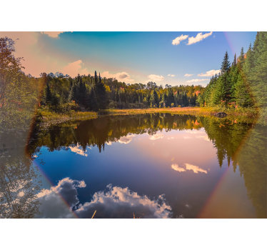 Fotomurale paesaggi specchio d'acqua tranquillo - TenStickers