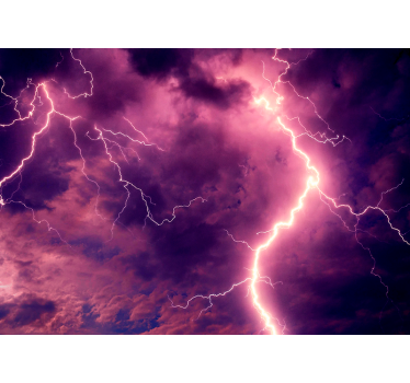 Fotomurale cielo nuvole e fulmini - TenStickers