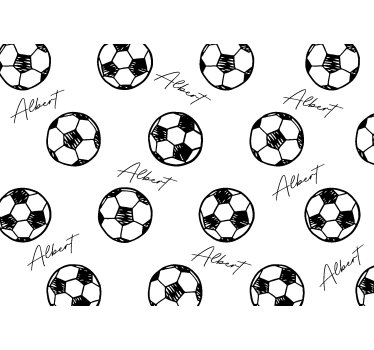Fotomurale per cameretta bambini calcio con nome - TenStickers