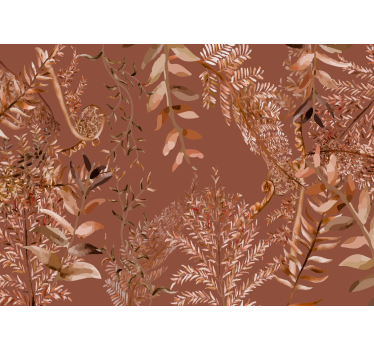 Fotomurale terracotta foglie dense - TenStickers