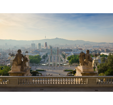 Fotomurale Barcellona vista panoramica di barcellona - TenStickers