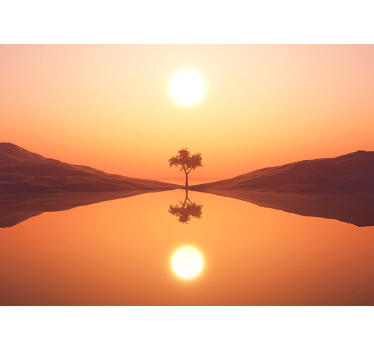 Fotomurale paesaggi serena alba sul lago - TenStickers