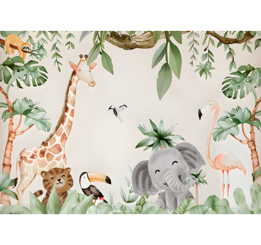 Fotomurali animali diversi savana dei bambini - TenStickers