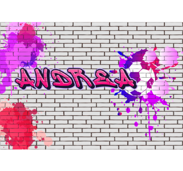 Fotomurale arte urbana nome rosa - TenStickers