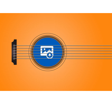 Fotomurale musicale celebrazione della chitarra - TenStickers