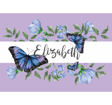 Fotomurale fiori farfalle e petali - TenStickers