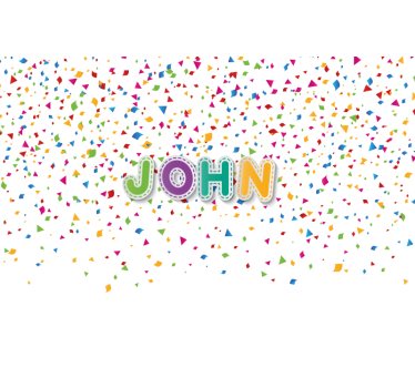 Fotomurale per neonato lettere di confetti colorati - TenStickers