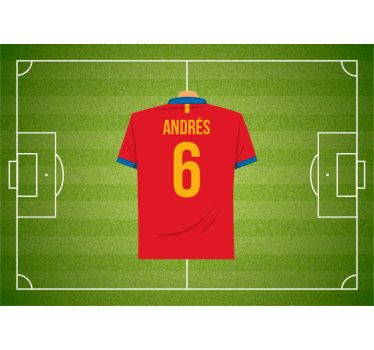 Fotomurale personalizzato maglia da calcio personalizzata - TenStickers