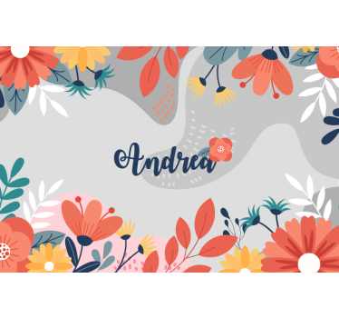 Fotomurale fiori design floreale personalizzato - TenStickers