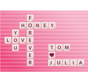 Fotomurale amore messaggio d'amore su misura - TenStickers