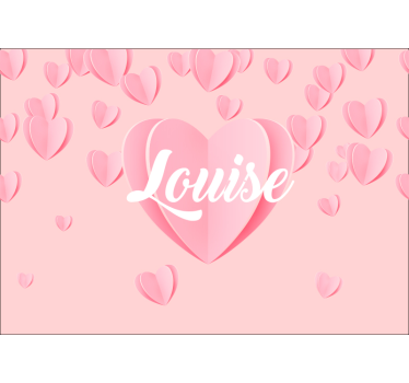 Fotomurale amore design di carta sentito - TenStickers