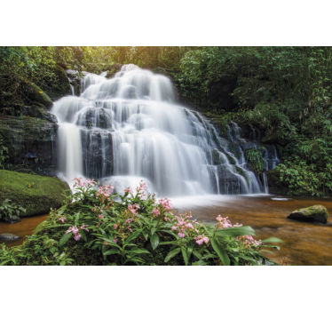 Fotomurali cascate scena lussureggiante - TenStickers