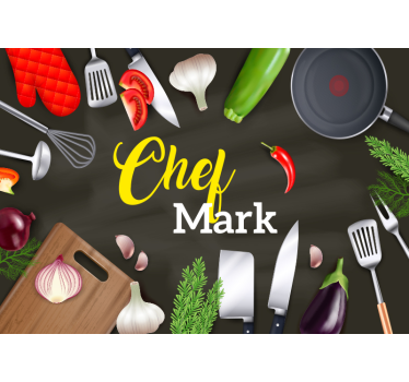 Fotomurale per sala del pranzo opzione chef personalizzata - TenStickers