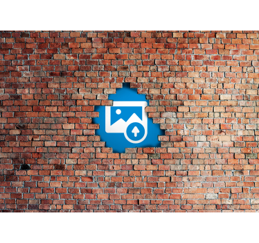 Fotomurale 3d vista di mattoni rotti - TenStickers
