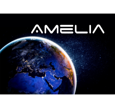 Fotomurale spaziale globo e stelle - TenStickers