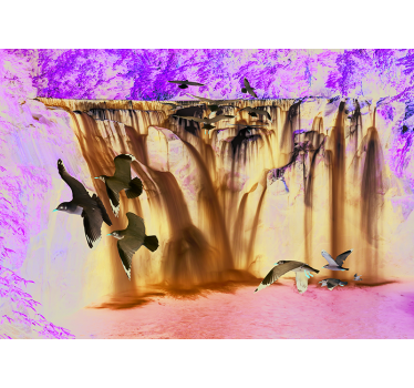 Fotomurali cascate maestoso volo della cascata - TenStickers