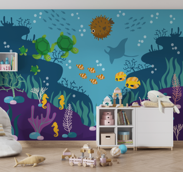 Fotomurale con l'ambiente marino - TenStickers