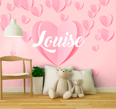 Fotomurale amore design di carta sentito - TenStickers