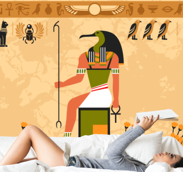 Fotomurale animali dio egizio thoth - TenStickers