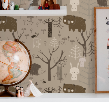 Fotomurale animali giochi nella foresta - TenStickers