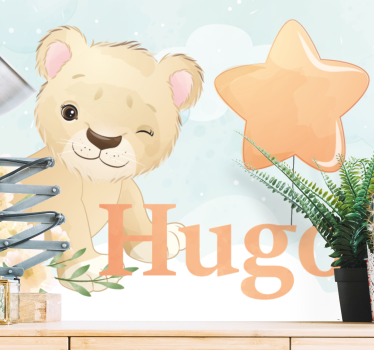Fotomurale animali personaggio leone carino - TenStickers