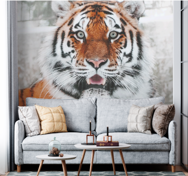 Fotomurale animali rappresentazione della tigre reale - TenStickers