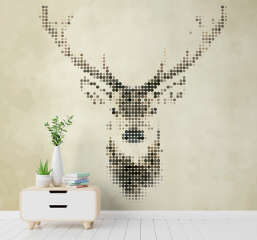 Fotomurale animali testa di cervo stilizzata - TenStickers