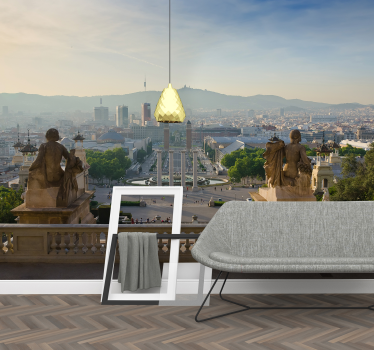 Fotomurale Barcellona vista panoramica di barcellona - TenStickers