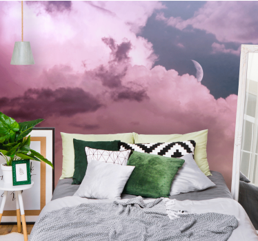 Fotomurale cielo cielo nuvoloso illuminato dalla luna - TenStickers
