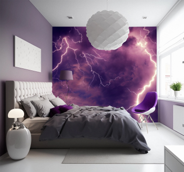 Fotomurale cielo nuvole e fulmini - TenStickers