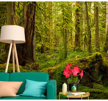 Fotomurale foresta paesaggio forestale lussureggiante - TenStickers