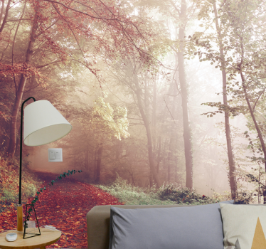Fotomurale foresta paesaggio sentiero autunnale - TenStickers
