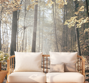 Fotomurale foresta sentiero d'autunno serene - TenStickers
