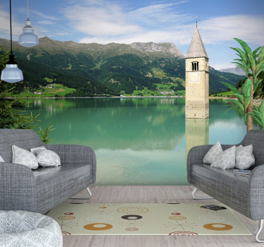 Fotomurale lago panorama lacustre alpino - TenStickers