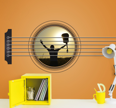 Fotomurale musicale celebrazione della chitarra - TenStickers