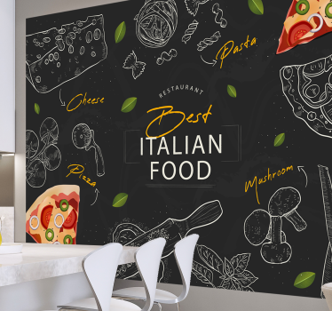 Fotomurale musicale delizie culinarie italiane - TenStickers