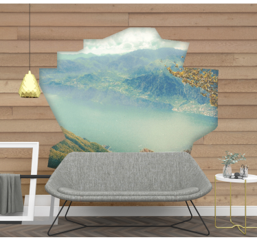 Fotomurale paesaggi punto di vista lago alpino - TenStickers