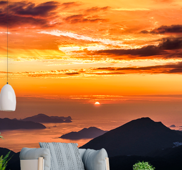 Fotomurale paesaggi tramonto sul mare - TenStickers
